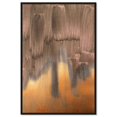 thumbnail image 1 of Starry Night in Copper Tone Canvas Elegant White and Gold Art by Art Remedy, Black Frame, 20" x 30", 1 of 7