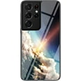 thumbnail image 1 of Starry Painted Tempered Glass Phone Case for Samsung Galaxy A70 S A71 A72 A80 A81 A82 4G 5G, Lens Protection Shockproof Back Cover(F,A70S), 1 of 8