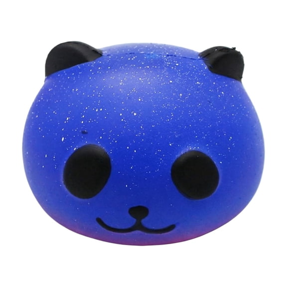 Starry Panda Head Squishy Fidget Toys for Adults, PU Slow Rebound Tactile Gadget, 2.76–3.54 Inch Indoor Desktop Sensory Accessory Multi Style 1 Pack