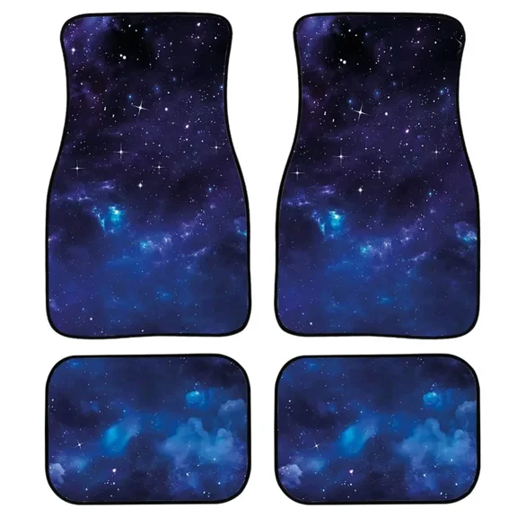 Starry Pattern Design Car Floor Mats Fits Most Car Rubber Floor Mats Custom High Quality Printed Floor Mats 4 Pieces