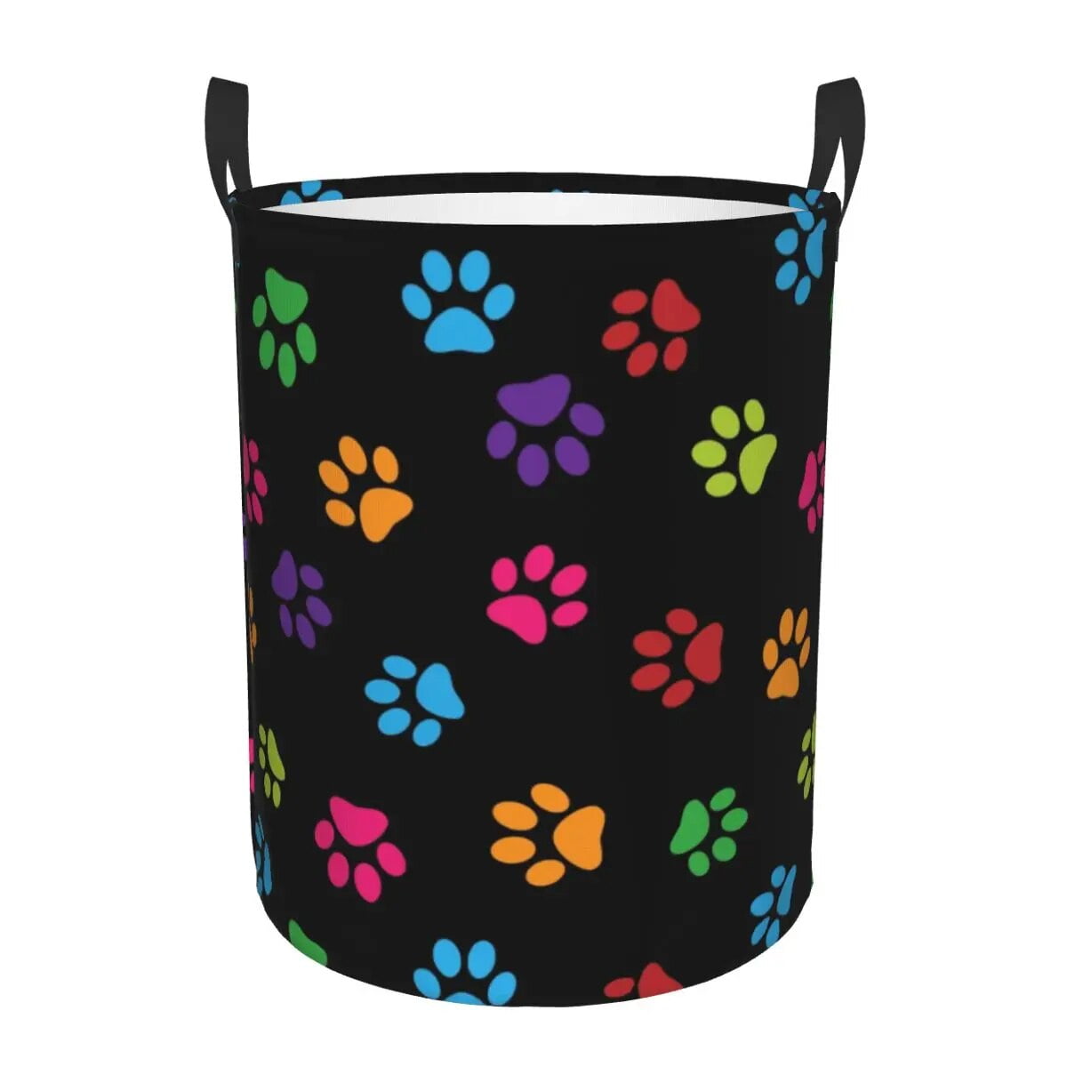 Starry Paws Laundry Basket Foldable Floral Dogs Animal Clothes Hamper