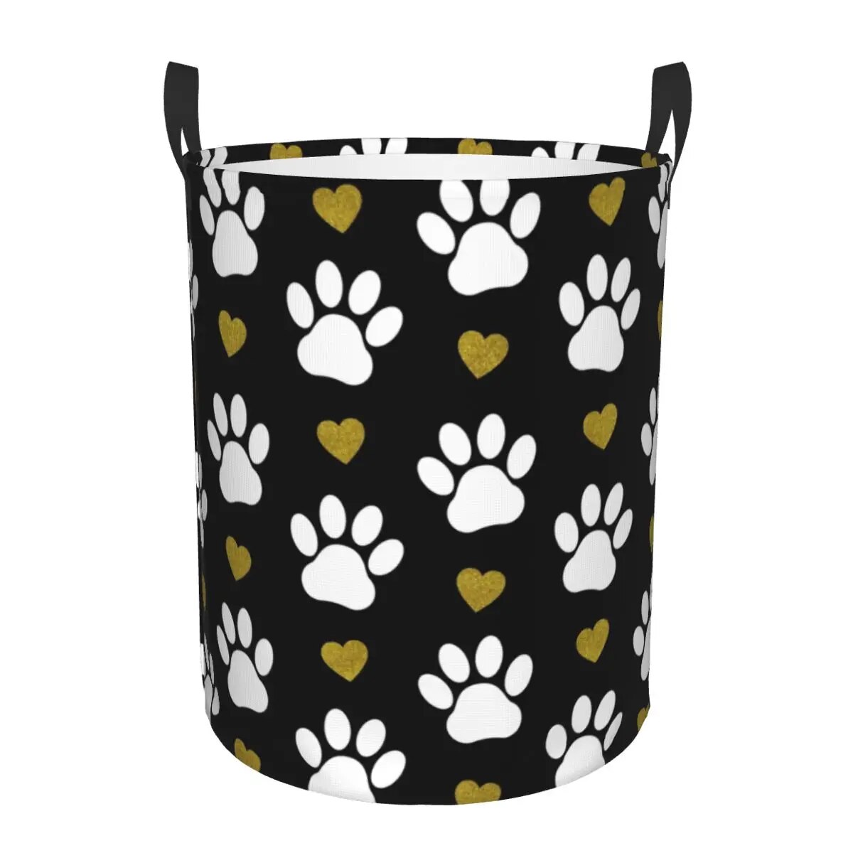 Starry Paws Laundry Basket Foldable Floral Dogs Animal Clothes Hamper