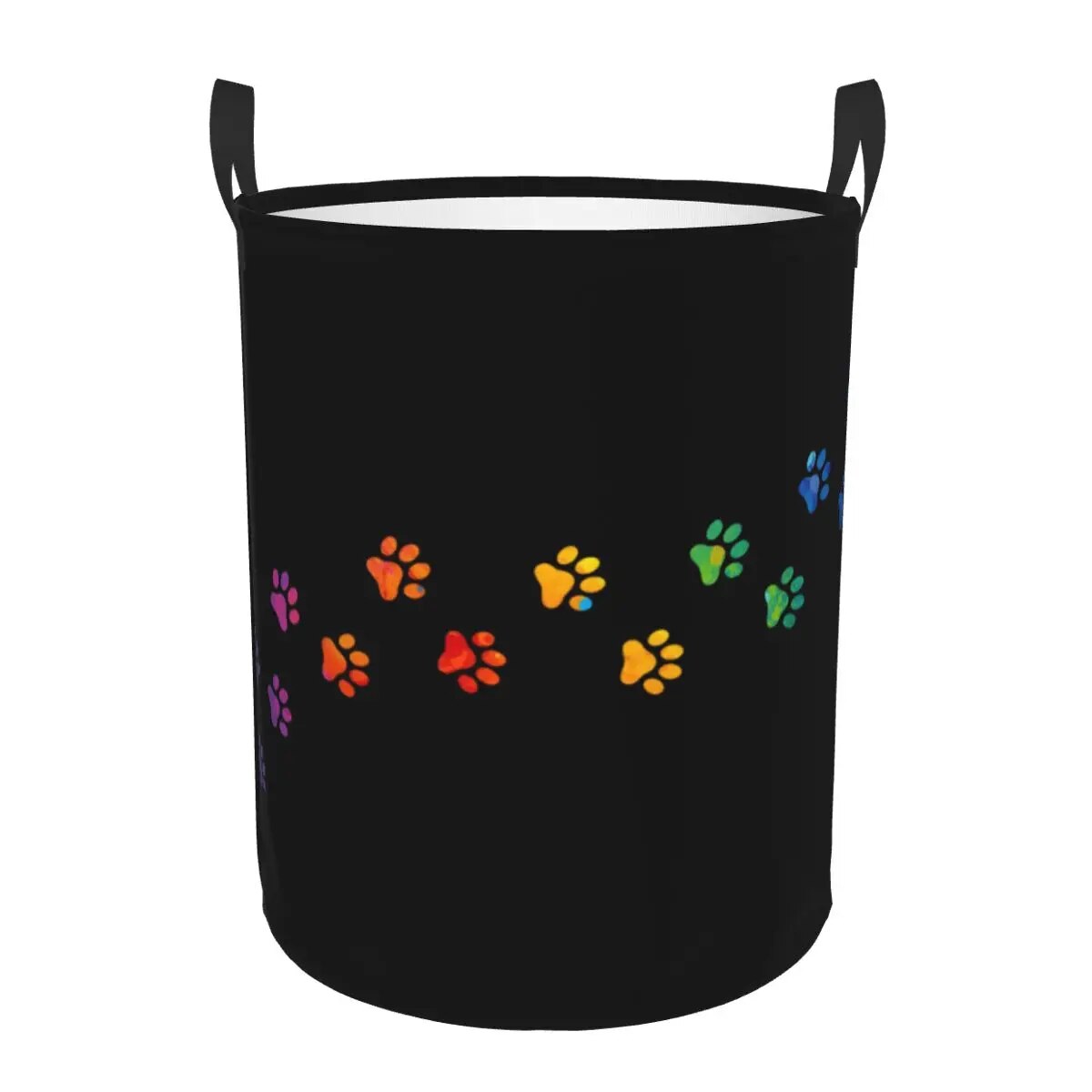 Starry Paws Laundry Basket Foldable Floral Dogs Animal Clothes Hamper