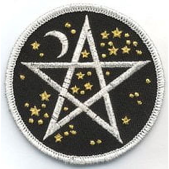 Starry Pentagram iron-on patch 3" | Trending Now