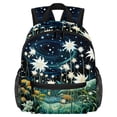 thumbnail image 1 of Starry Plants Cute Book Bag with Adjustable Shoulder Strap, Large Capacity, Printed Design - Cute Accessories Backpack, 1 of 6