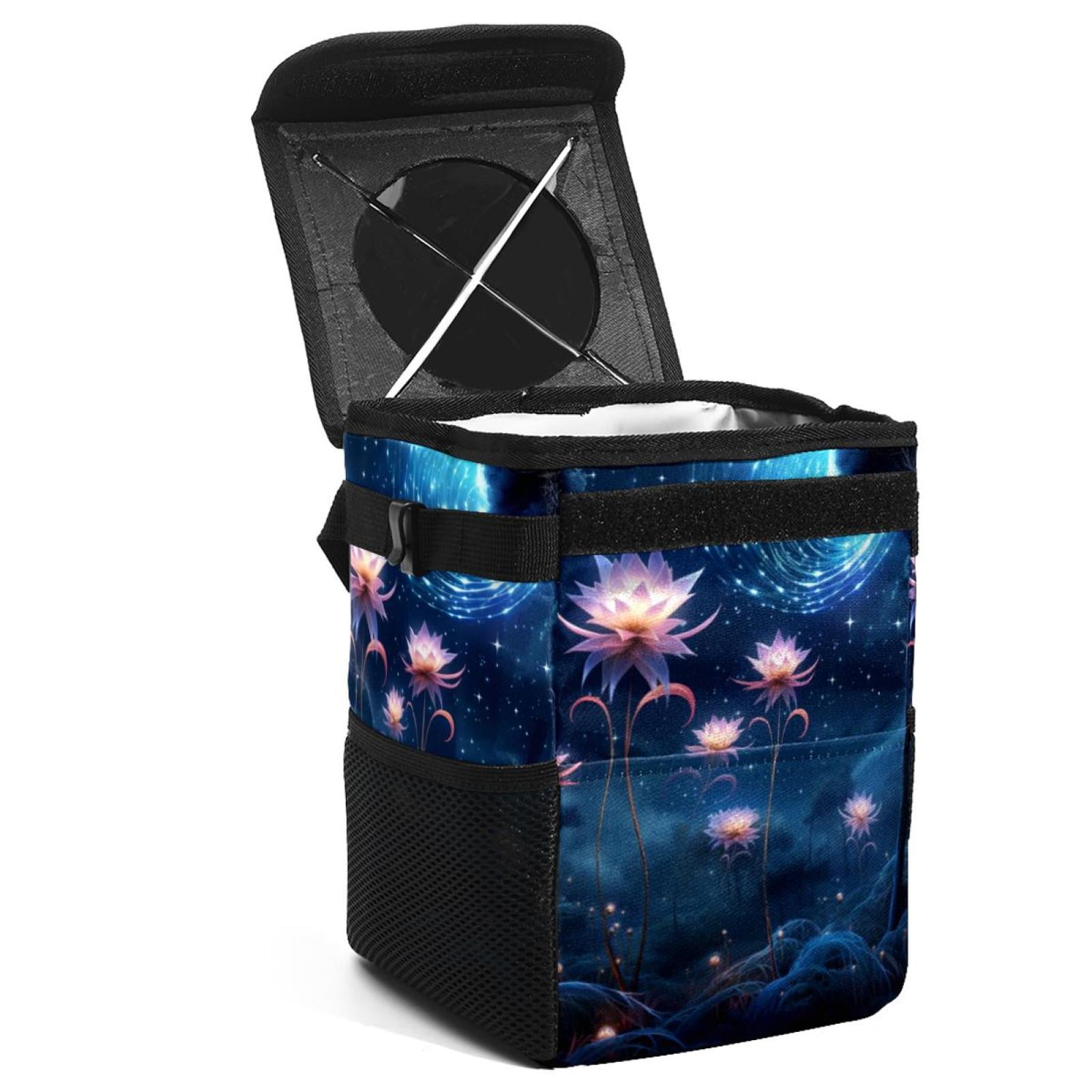 Van Gogh Starry Night Foldable Car Trash Can - Waterproof Hanging Garbage Bin For Car, Home, Office
