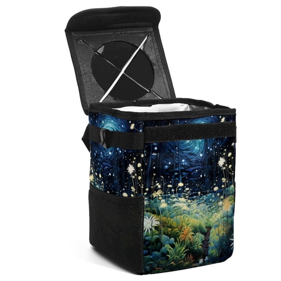 Starry Plants Foldable Car Trash Can with Lid, Leak-proof and Hanging Storage Bag - Car Garbage Can for Organization on-the-Go
