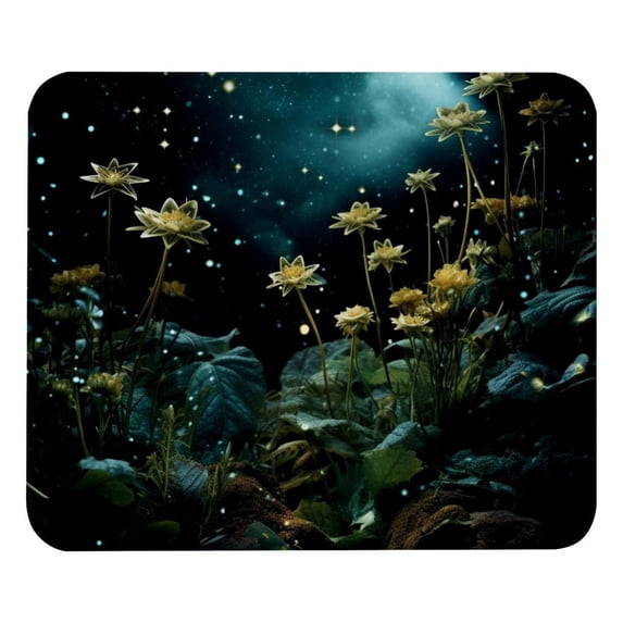 Starry Plants Square Desk Pad Mouse Pad, 8.3x9.8 Inch Non-Slip Rubber Bottom Printed Mousepad for Office and Gaming