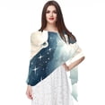 thumbnail image 1 of Starry Polar Bear Chiffon Yarn Silk Hair Scarf for Women - Breathable Translucent Lightweight Wrap Shawl - 180x73cm Size Accessory, 1 of 6