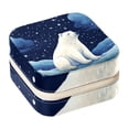 thumbnail image 1 of Starry Polar Bear Travel Portable Jewelry Organizer: Square Bracelet Holder, Jewelry Display, and Box for Girls and Women, 1 of 6