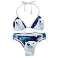 thumbnail image 1 of Starry Polar Bear Women's Detachable Sponge Adjustable Strap Bikini Set Swimsuit - Two-Pack for Beach Pool Party, 1 of 6