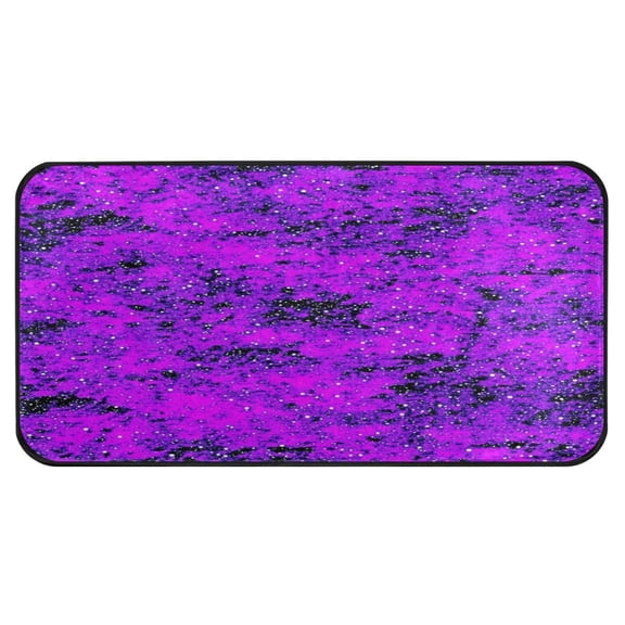 Starry Purple Night Sky Non Slip Long Door Mat 39''x20'' Soft, Absorbent, for Kitchen, Bathroom, and Bedroom