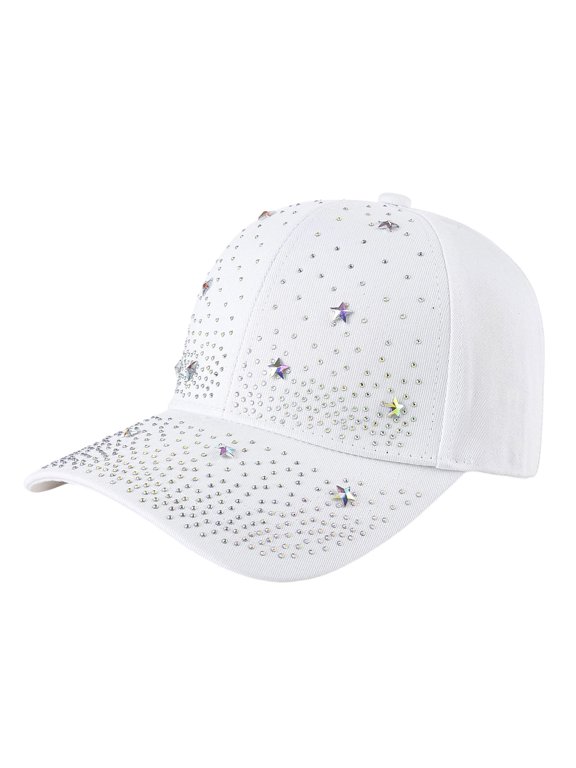 Starry Rhinestone Baseball Cap For Summer All Season Fashion Minimalist Unisex Outdoor Slimming Visor Hat