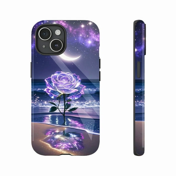 Starry Rose Galaxy Phone Case for Women Men Fashion Lovers Valentine’s Day Gift – Compatible with iPhone 11/12/13/14/15/16 (Pro Max/Plus)