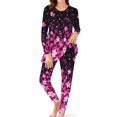 thumbnail image 1 of Starry Sakura Pajamas for Women Milk Silk Ultra Soft Sleepwear Long Sleeve Top and Pants Loungewear Set, 1 of 7