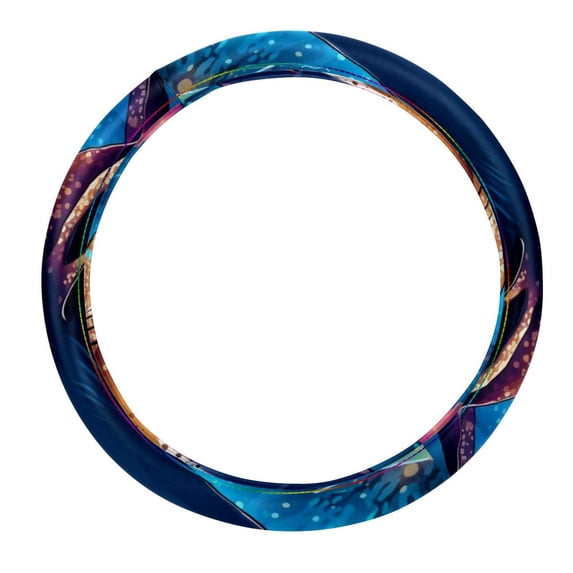 Starry Shark 14.5 Inch Printing PVC Leather Auto Accessories Car Wheel Covers Steering Wheel Covers Car Wheel Cover