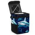 thumbnail image 1 of Starry Shark Car Garbage Can Trash Can for Car, Foldable, with Lid, Leak-Proof, Hanging Storage Bag, 1 of 1