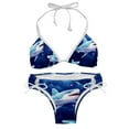 thumbnail image 1 of Starry Shark Detachable Sponge Adjustable Strap Bikini Set Two-Pack - Ideal for All Seasons, 1 of 6