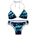 thumbnail image 1 of Starry Shark Detachable Sponge Adjustable Strap Bikini Set Two-Pack Swim Suits - Ideal for Beach and Pool Scenes, 1 of 6