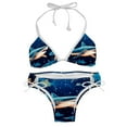 thumbnail image 1 of Starry Shark Detachable Sponge Adjustable Strap Bikini Set Two-Pack Swimsuit Swim Suit - Beach Pool Vacation Club, 1 of 6