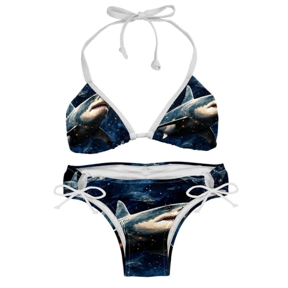 Starry Shark Detachable Sponge Adjustable Strap Bikini Set Two-Pack Swimsuit Women Swimwear