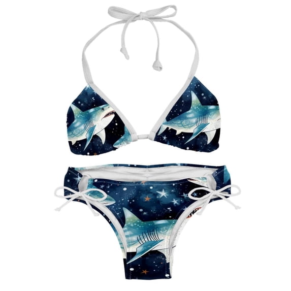 Starry Shark Detachable Sponge Adjustable Strap Bikini Set Two-Pack Swimsuit Women Swimwear
