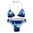 thumbnail image 1 of Starry Shark Detachable Sponge Adjustable Strap Swimsuit Set - 2 Pack for Beach & Pool Parties, 1 of 6