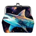 thumbnail image 1 of Starry Shark Elegant Small Wallet with 0.7 Microfiber Material and Zinc Alloy Jaws - 4.3x4.7 in/11x12 cm Size, 1 of 7