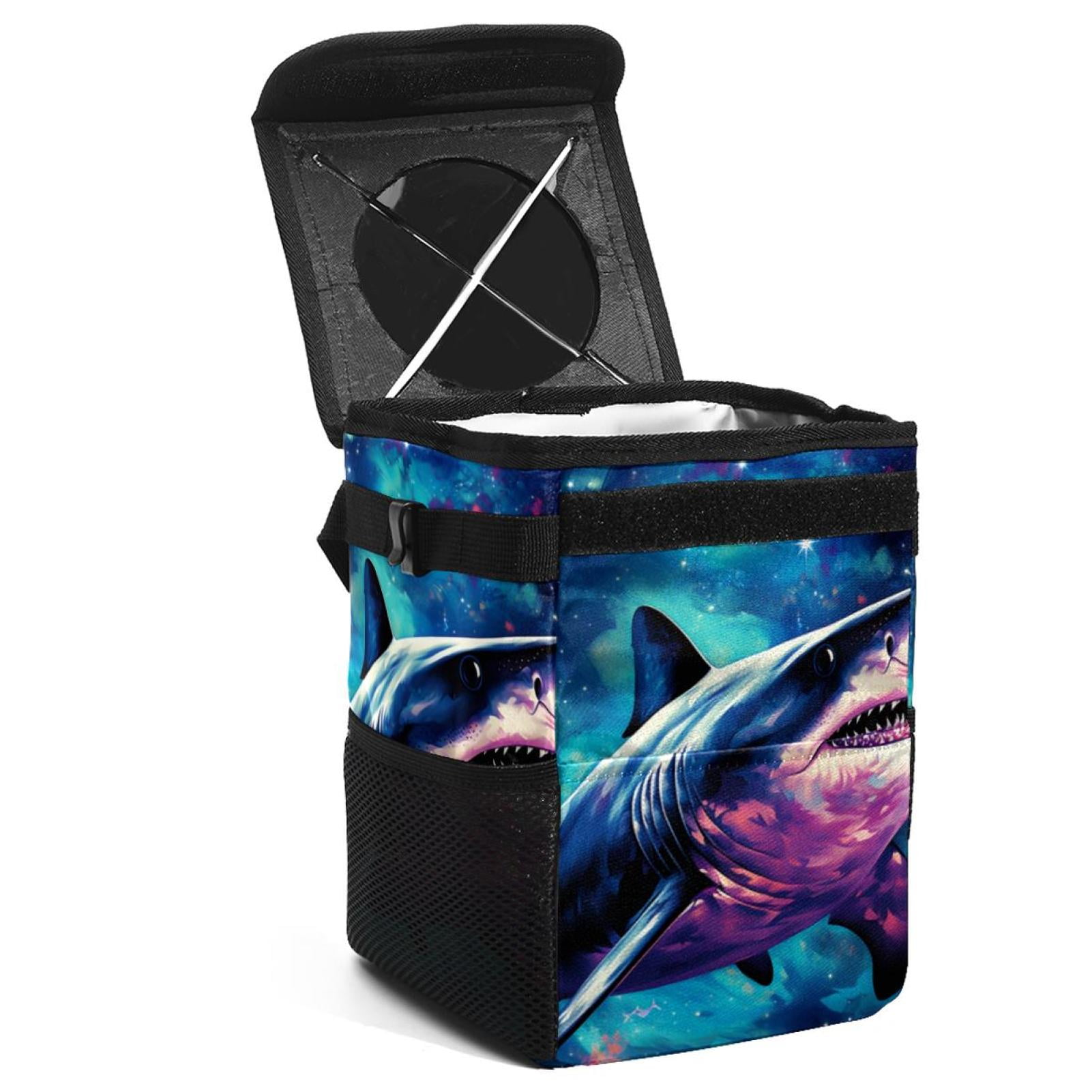 Black And Gold MarbleMedium-Sized Car Trash Can Leak-Proof Car Trash Can Leak Proof Car Trash Bag Waterproof Lid Car Trash Can Multi Function Car Headrest Foldable Portable Stora