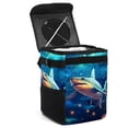 thumbnail image 1 of Starry Shark Foldable Car Trash Can with Lid, Leak-Proof, and Hanging Storage Bag - Trash Can for Car, Car Garbage Can, 1 of 6