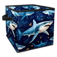 thumbnail image 1 of Starry Shark Foldable Clothes Storage Containers with Handle, 10.8"x10.5"x10.6", Large Capacity - Storage Cubes and Bins, 1 of 6