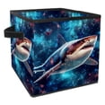 thumbnail image 1 of Starry Shark Foldable Clothes Storage Toy Box Storage Basket with Handle 10.8"x10.5"x10.6" Large Capacity, 1 of 6