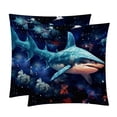 thumbnail image 1 of Starry Shark Luxurious Velvet Throw Covers Pillow Inserts - Set of 2 Throw Pillows with Unique Patterns - 16x16, 18x18, 20x20 Inches for Home Decor and Gifts, 1 of 6