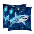 Starry Shark Luxurious Velvet Throw Pillow Inserts Set of 2, 16x16