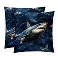 thumbnail image 1 of Starry Shark Throw Pillow Covers Set of 2 with Unique Patterns | Chair Pillow Covers in 16x16, 18x18, 20x20 inches | Pillow Inserts Included |for Every Occasion, 1 of 6