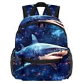 thumbnail image 1 of Starry Shark Traveling Backpack School Bags Cute College Backpack Baby Bag Lightweight Large Capacity Printed Design Adjustable Shoulder Strap Suitable, 1 of 6