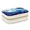 thumbnail image 1 of Starry Shark Velvet Portable Jewelry Box with Removable Compartment - Ideal Bracelet Holder and Necklace Organizer - Gift, 1 of 7