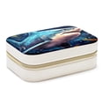 thumbnail image 1 of Starry Shark Velvet Portable Jewelry Stand with Removable Compartment - Travel Organizer, Earring Holder, and Organizer Box - Gift, 1 of 7