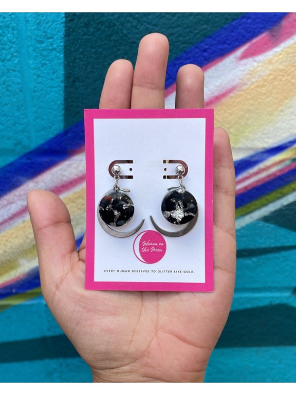 Starry Skies Mini Moon Dangles