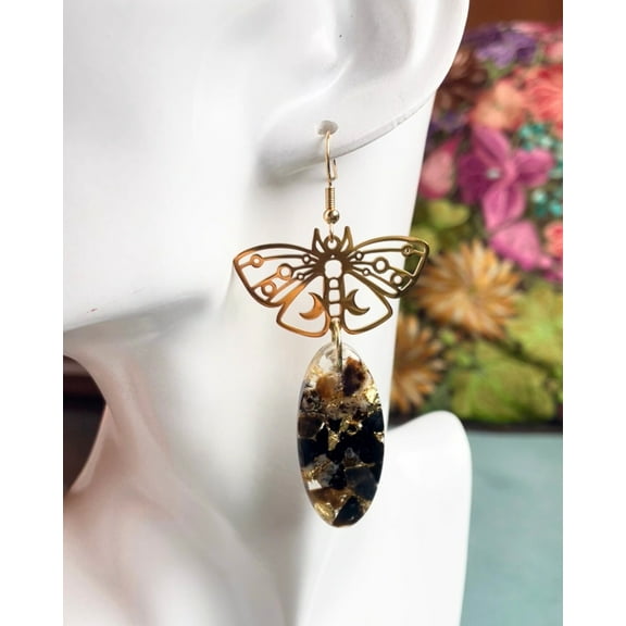 Starry Skies Moth Dangles