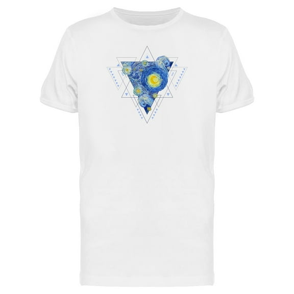Starry Sky Abstract Triangles T-Shirt Men -Image by Shutterstock, Male Small