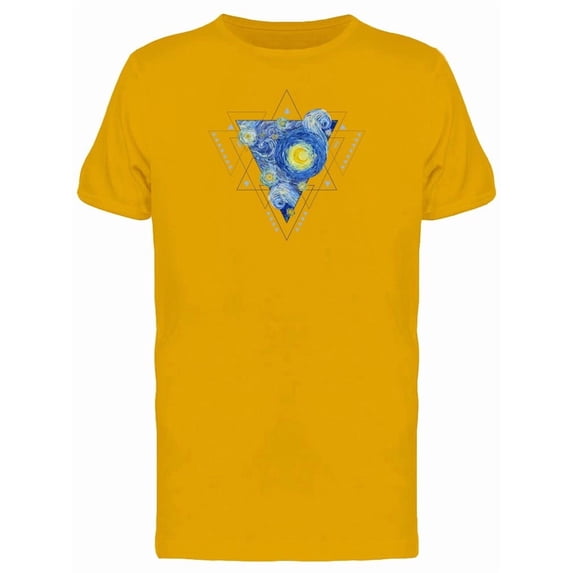 Starry Sky Abstract Triangles T-Shirt Men -Image by Shutterstock, Male x-Large