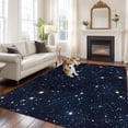 thumbnail image 1 of Starry Sky Area Rugs 5x7 ft Universe Galaxy Shinny Stars Blue Sky Retro Washable Rug Non Slip Indoor Carpet Absorbent Floor Mat for Living Room Bedroom Dining Room, 1 of 9