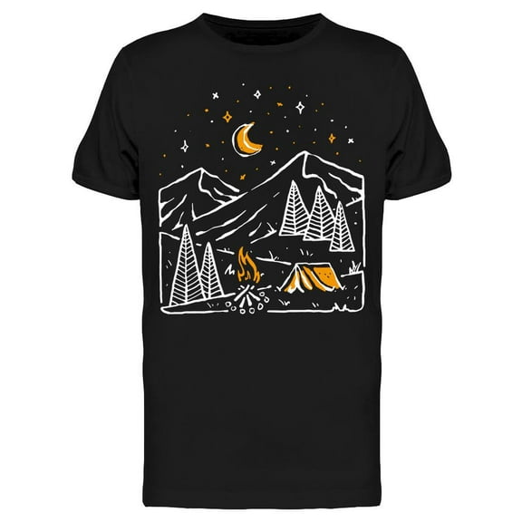 Starry Sky Camping T-Shirt Men -Image by Shutterstock, Male x-Large