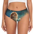thumbnail image 1 of Starry Sky Cloud Cute Rabbit Womens Briefs Underwear, No Show Seamless Underwear for Women, Soft Stretch Women's Panties, Classic Hipster Panties Bikini Underwear Briefs for Ladies, 1 of 6