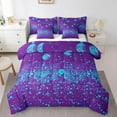 Starry Sky Comforter Set 7 Piece Bed in a Bag Twin,Sun and Moon Bedding