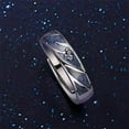 thumbnail image 1 of Starry Sky Confession Couples Openings Adjustable Ring, 1 of 5