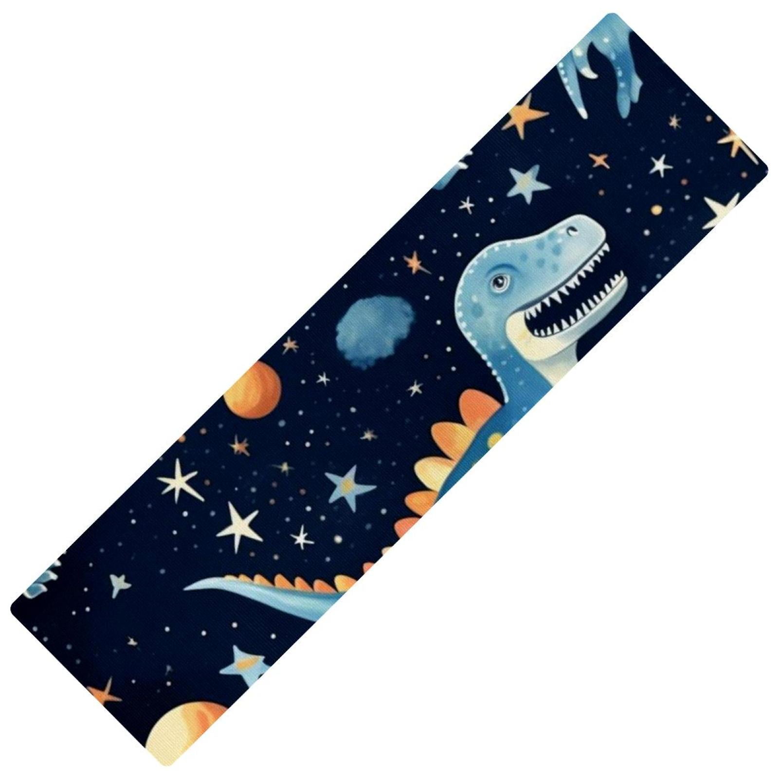 Starry Sky Dinosaur Kitchen Runner Rectangular, 15.7"x59", Washable, , Absorbent Kitchen