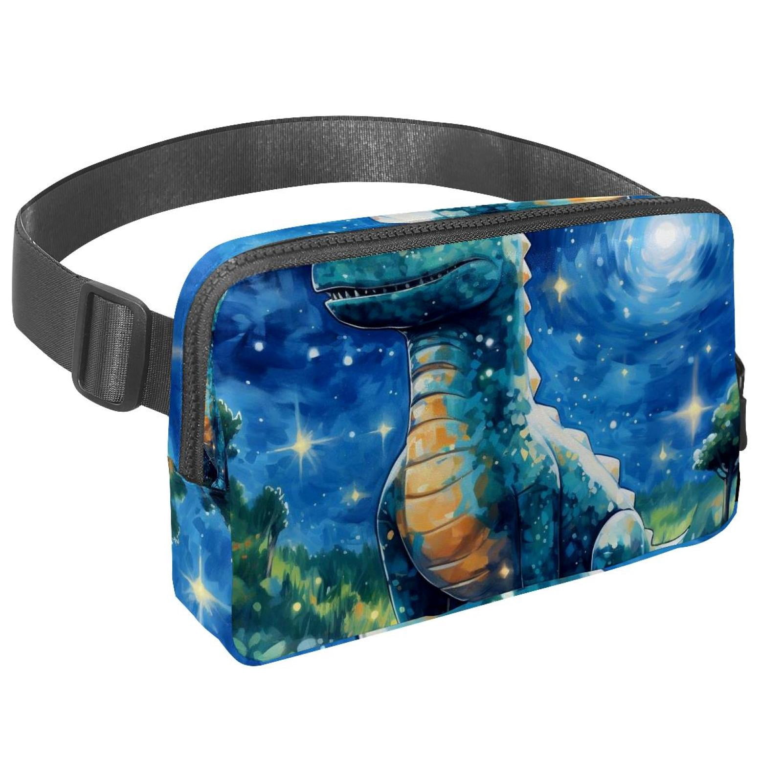 Starry Sky Dinosaur Lightweight Adjustable Running Belt with Extension Strap for Unisex - Fanny Pack Waist Bag for Fitness and Exercise