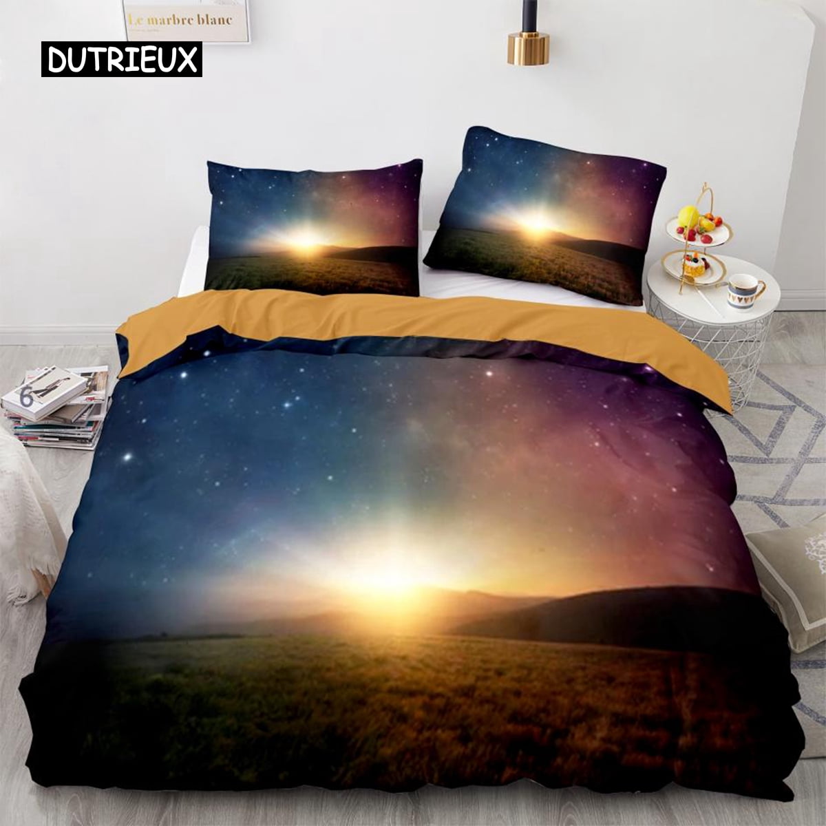 Starry Sky Duvet Cover Twin Size Universe r Twin Bedding Set Microfiber ...